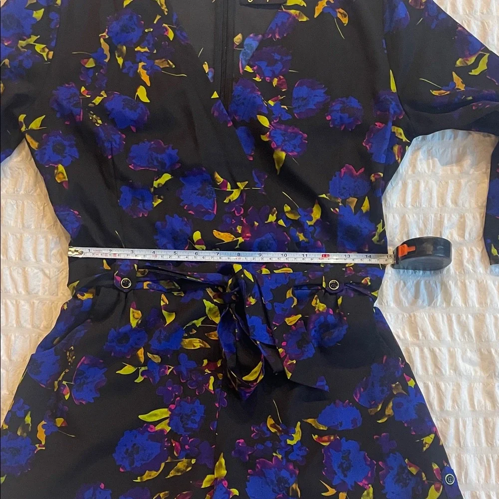 🌟 Yumi Kim Black, Floral Design Wrap Romper - Picture 9 of 14